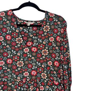 Seasalt Cornwall Organic Cotton Rose House Dress in Green Floral - Sz 10